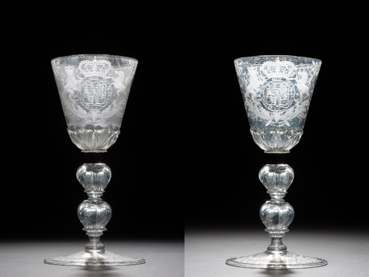 onbekend, kelkglas, 1675 - 1700